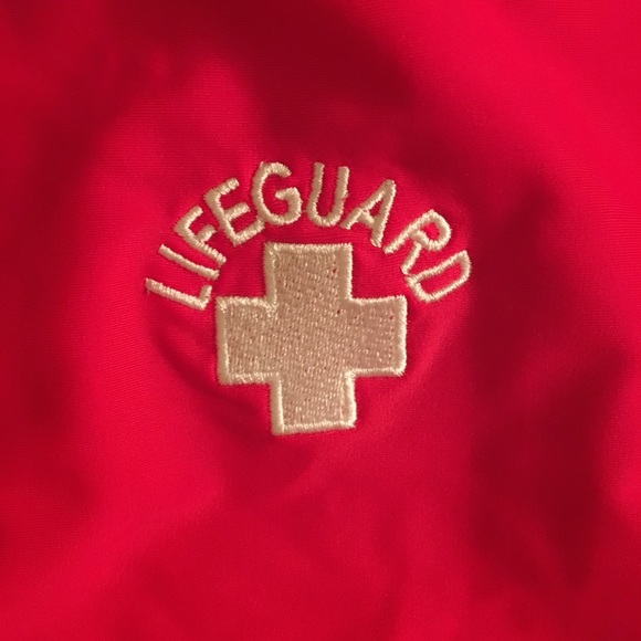 Women’s Red Lifeguard One Piece Swimsuit - Picture 4 of 5